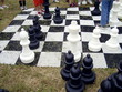 giant chess board at national folk festival