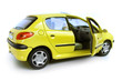yellow model car - hatchback. opened right door yellow model car - hatchback. opened right door