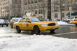new york taxi some motion blur