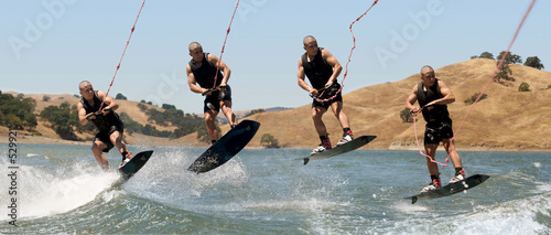 Photo: multiple shots of a boy wakeboarding multiple shots of a boy wakeboarding