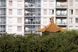 urban apartment, chinese roof urban apartment, chinese roof