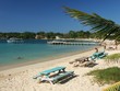 benches on beach of roatan (bay islands)