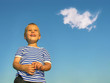 child with cloud