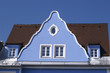 blaue fasade