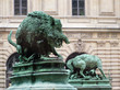 statue at the louvre entrance, paris, france , it
