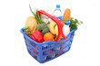 groceries in shopping basket