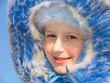 winter portrait of smiling girl