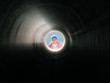 smiling lady in a pipe