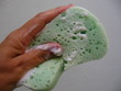 soapy green sponge