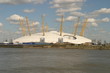 view south across the river to the millennium dome