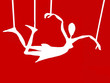 suspendue rouge