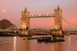 pink sky london bridge