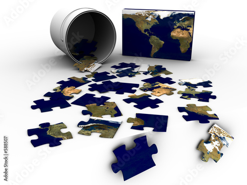 puzzle bucket world map