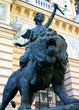 lion and angel statue