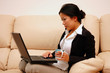 Photo: woman at work from home woman at work from home