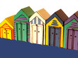 Photos : summer beach sheds