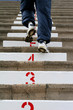 climbing the stairs