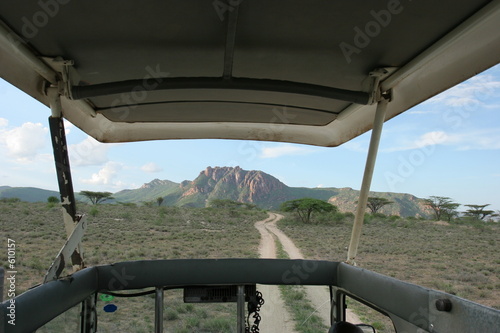 vue de la montagne depuis le minibus