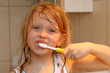 brushing my teeth