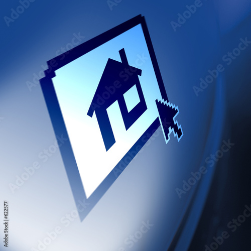 computer screen property house icon