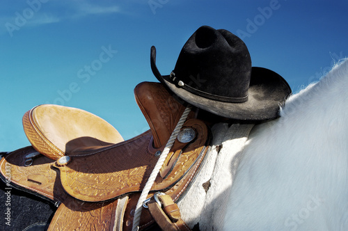 Photo: hat and saddle hat and saddle