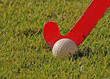 hockey stick and ball