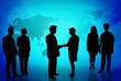 silhouettes of business people
