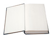 open blank book with path