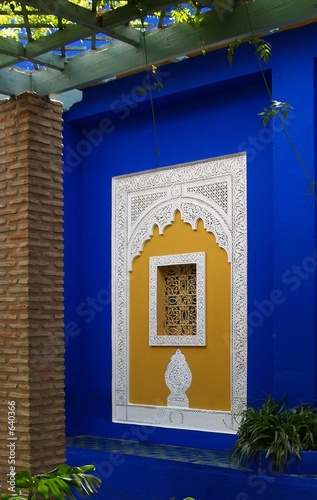 jardins de majorelle, fenetre sur patio