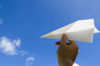 launching a paper airplane