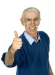 casual happy old man