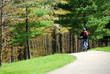 cycling in a park