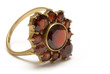 small vintage garnet ring - macro