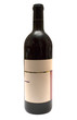 bottle of red wine w/ blank label (path included)
