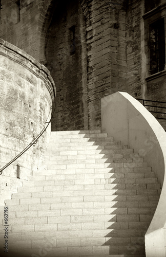 sepia stairway