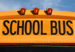 close-up view of a school bus