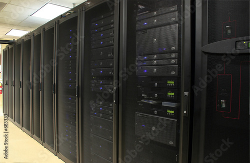 cabinets containing 1u and 2u servers cabinets containing 1u and 2u servers