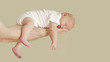 newborn baby girl with father