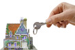 house with hand and key
