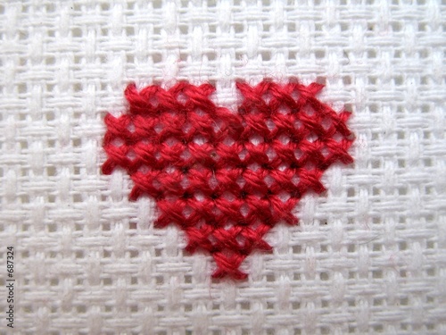cross stitch heart
