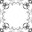 black & white scroll frame background