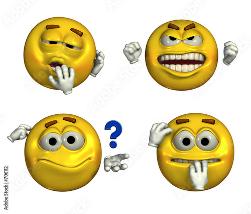four emoticons