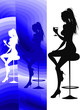party lounge cocktail silhouette