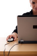 working on a laptop