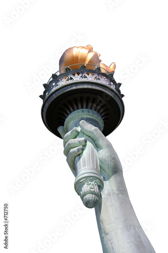 statue of liberty hand isolated
