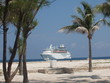 cruise ship with palm trees