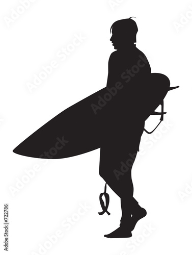 standing surfer