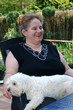 pedigree puppy on lap.