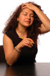 woman in office aggravated