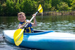 boy kayaking